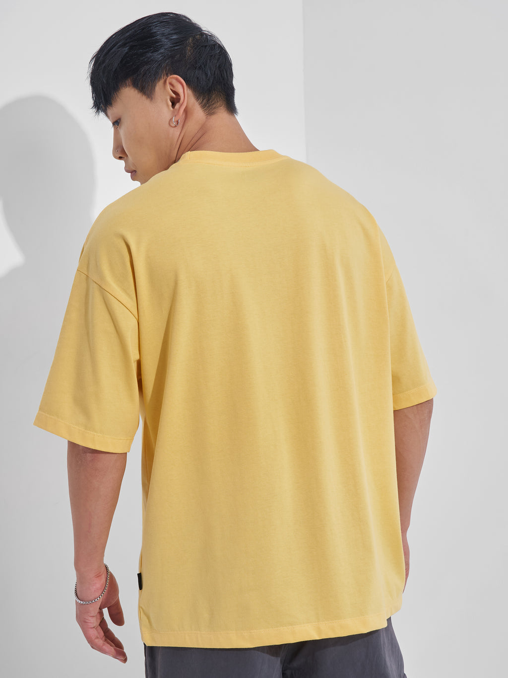 Highlander Men Yellow Printed Round Neck Oversized Fit T-Shirt - Yellow - Image 3
