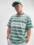Highlander Men Green Striped Round Neck T-Shirt - Green - Image 1
