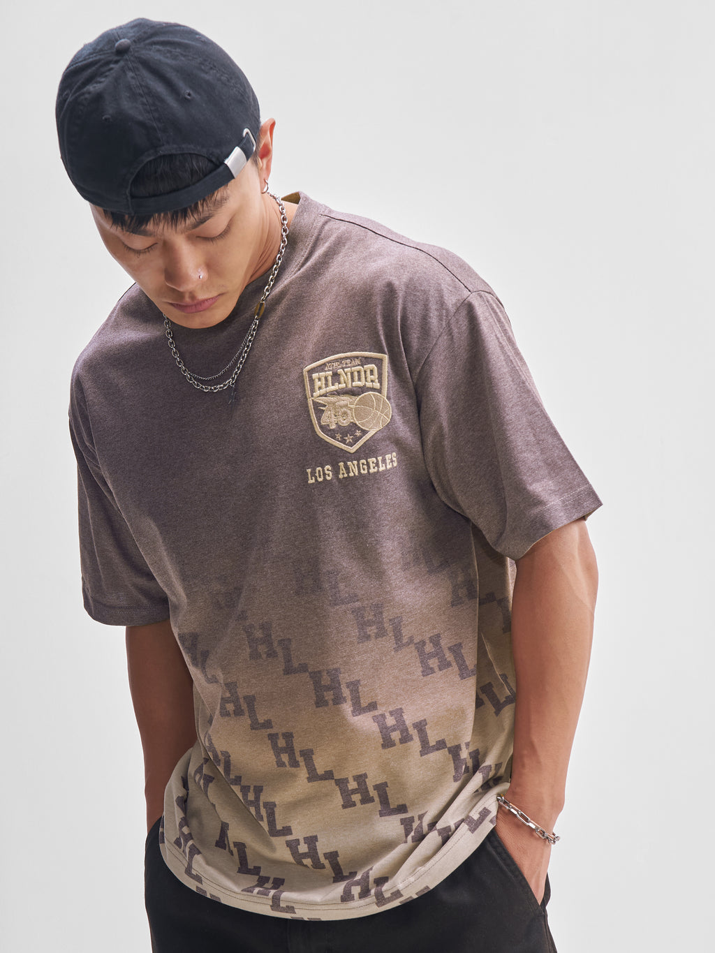Highlander Men Lavender Printed Round Neck T-Shirt - Lavender - Image 1