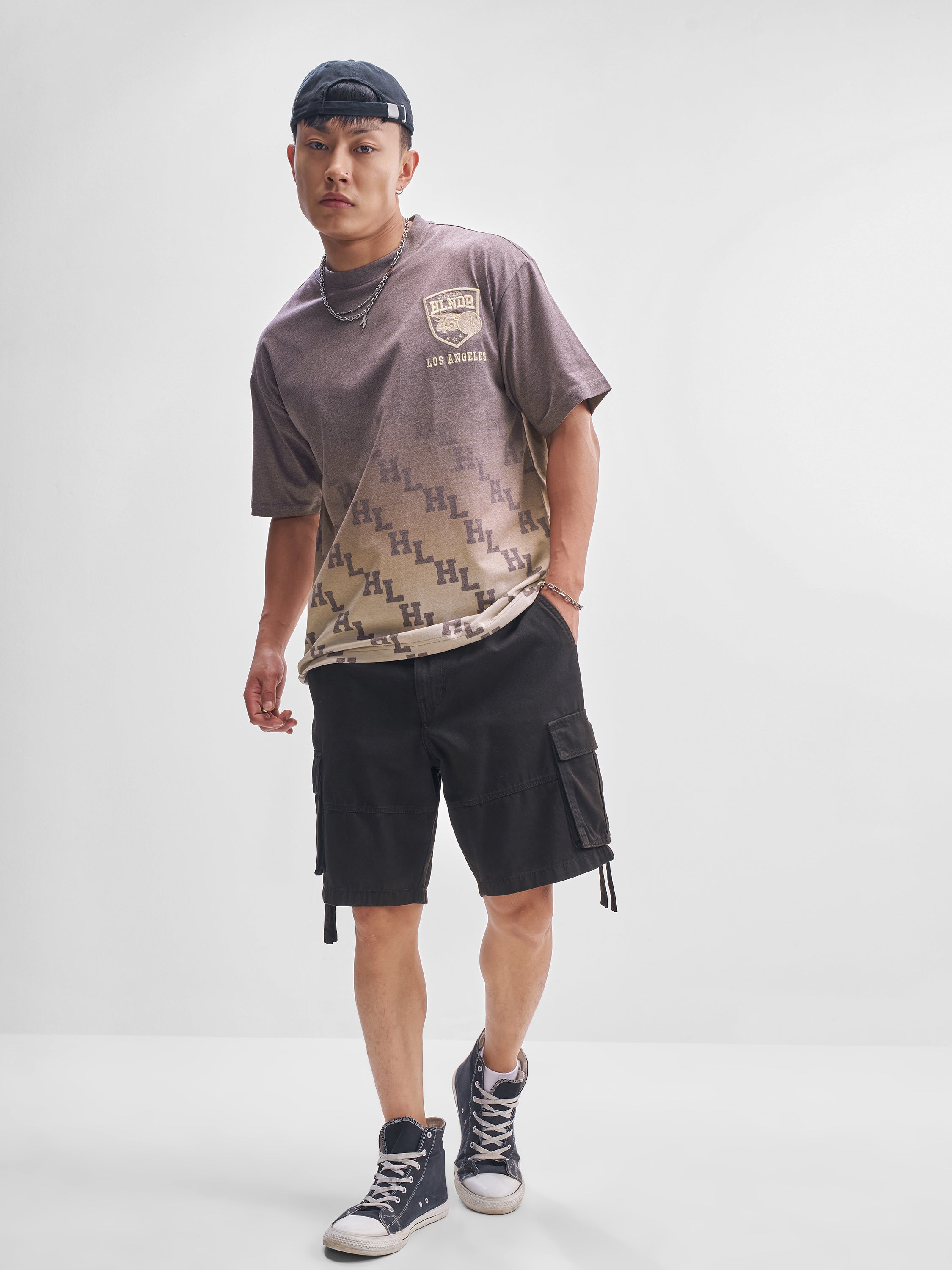 Highlander Men Lavender Printed Round Neck T-Shirt - Lavender - Image 2