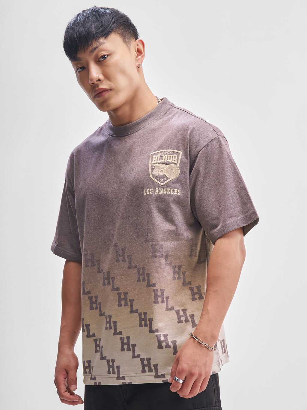 Highlander Men Lavender Printed Round Neck T-Shirt - Lavender - Image 4