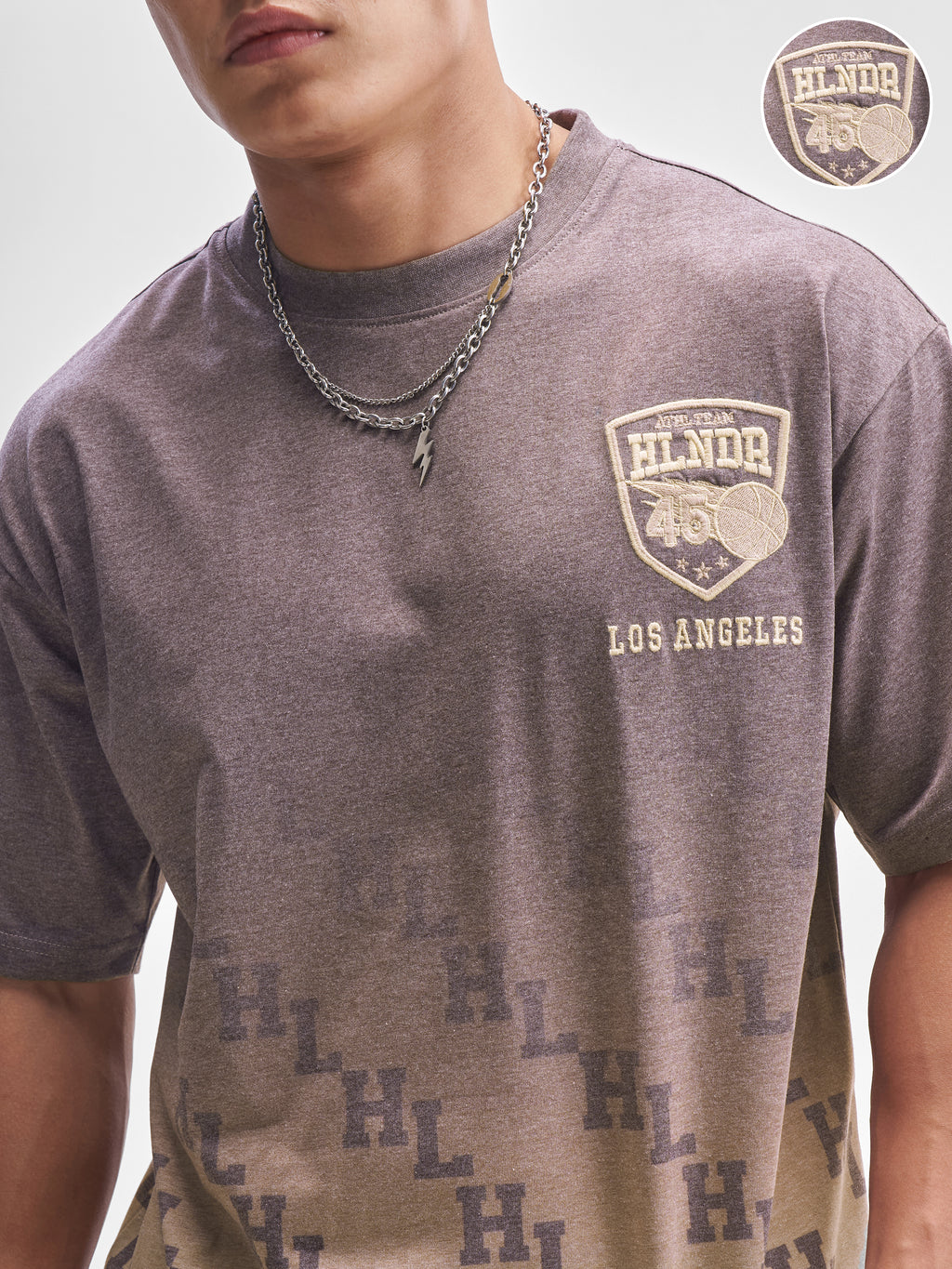 Highlander Men Lavender Printed Round Neck T-Shirt - Lavender - Image 5