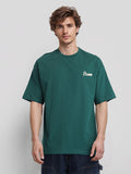 Highlander Men Green Printed Round Neck Oversized Fit T-Shirt - Green - Image 1