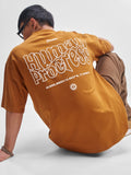 Highlander Men Rust Printed Round Neck Oversized Fit T-Shirt - Rust - Image 1