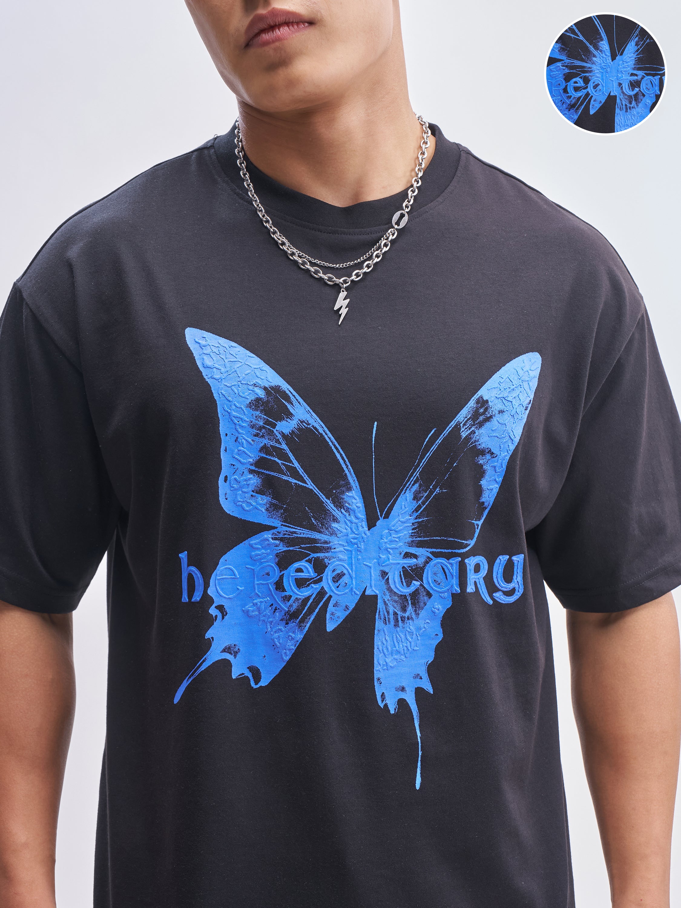 Highlander Men Navy Blue Printed Round Neck T-Shirt - Navy Blue - Image 5