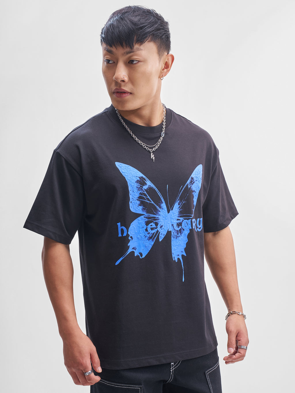 Highlander Men Navy Blue Printed Round Neck T-Shirt - Navy Blue - Image 6