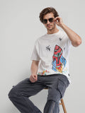 Highlander Men White Printed Round Neck T-Shirt - White - Image 1