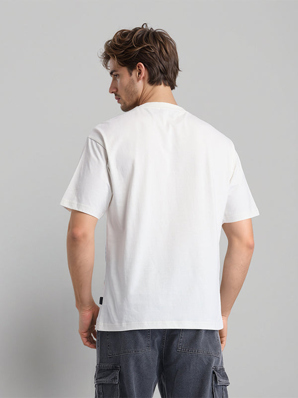 Highlander Men White Printed Round Neck T-Shirt - White - Image 3