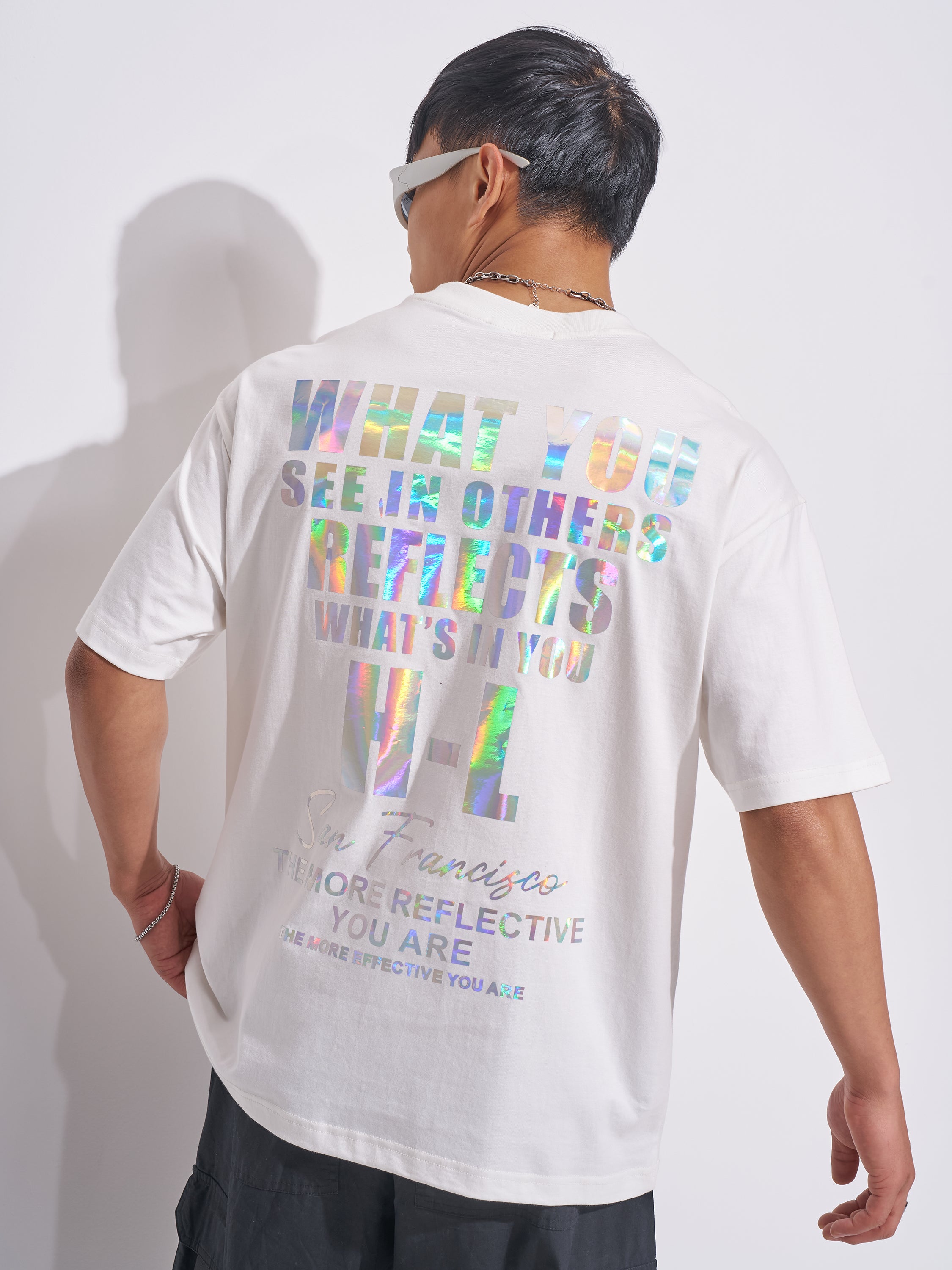 Highlander Men White Printed Round Neck T-Shirt - White - Image 1