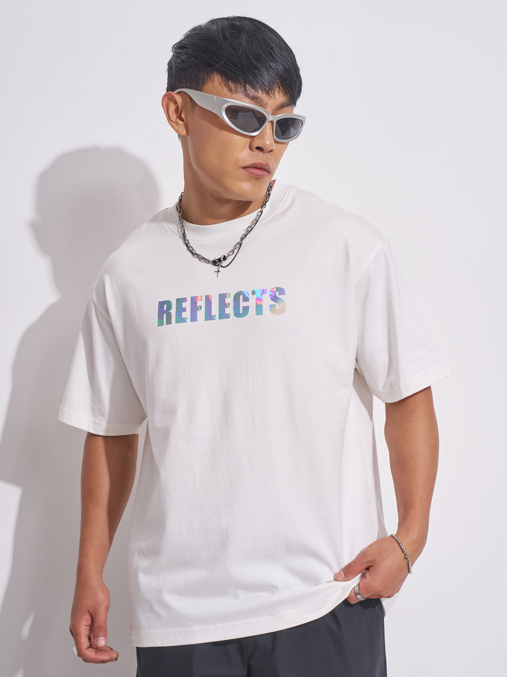 Highlander Men White Printed Round Neck T-Shirt - White - Image 3