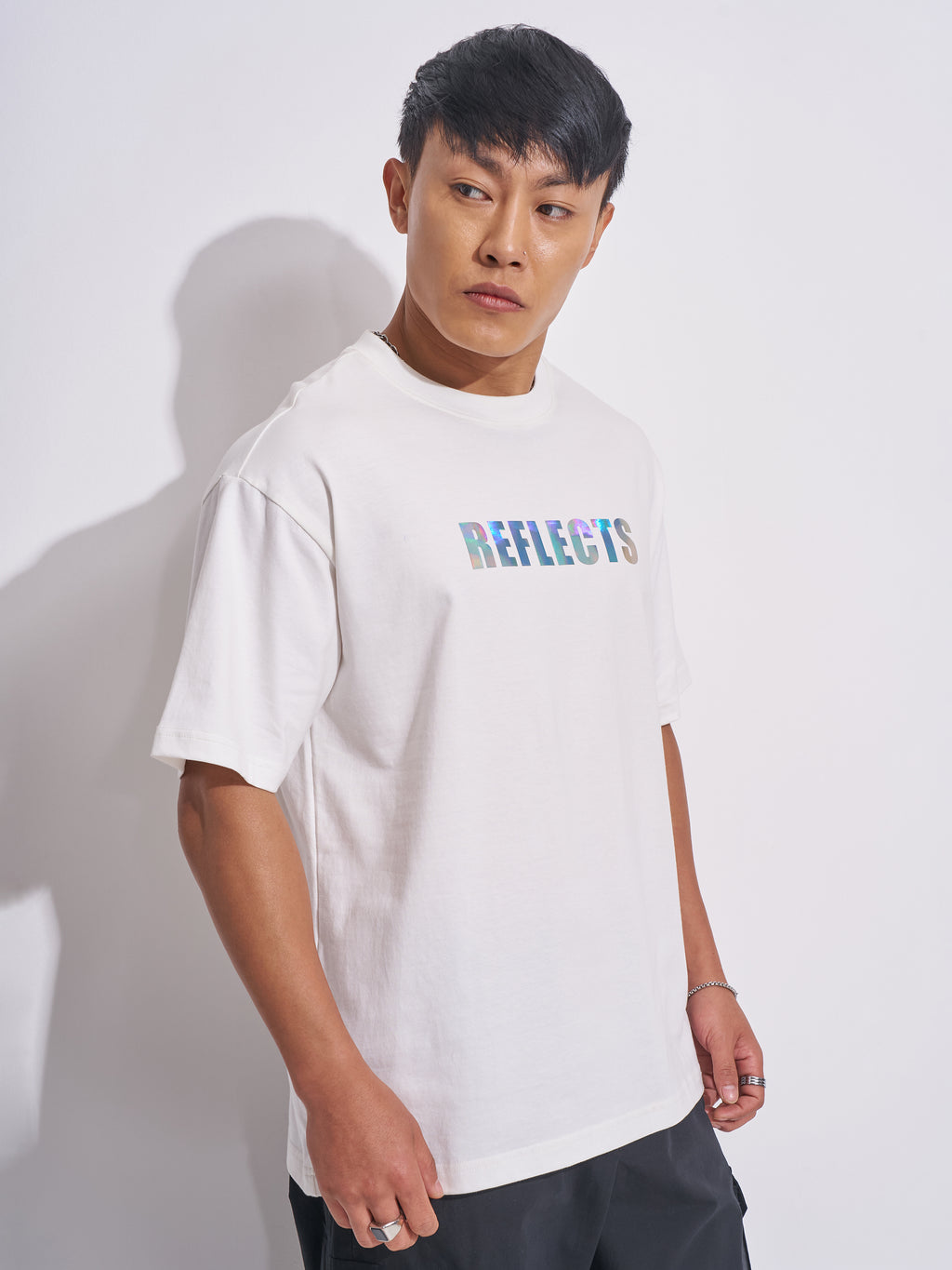 Highlander Men White Printed Round Neck T-Shirt - White - Image 6