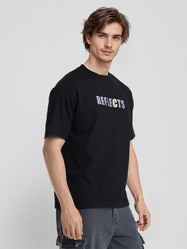 Highlander Men Black Printed Round Neck T-Shirt - Black - Image 6