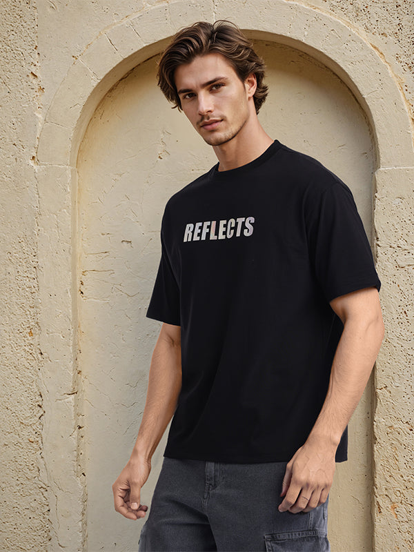 Highlander Men Black Printed Round Neck T-Shirt - Black - Image 7
