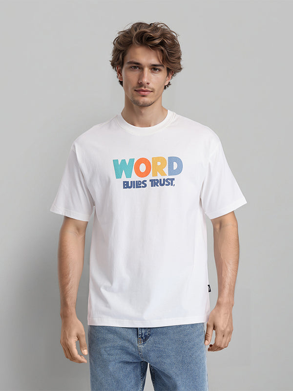 Highlander Men White Printed Round Neck T-Shirt - White - Image 1