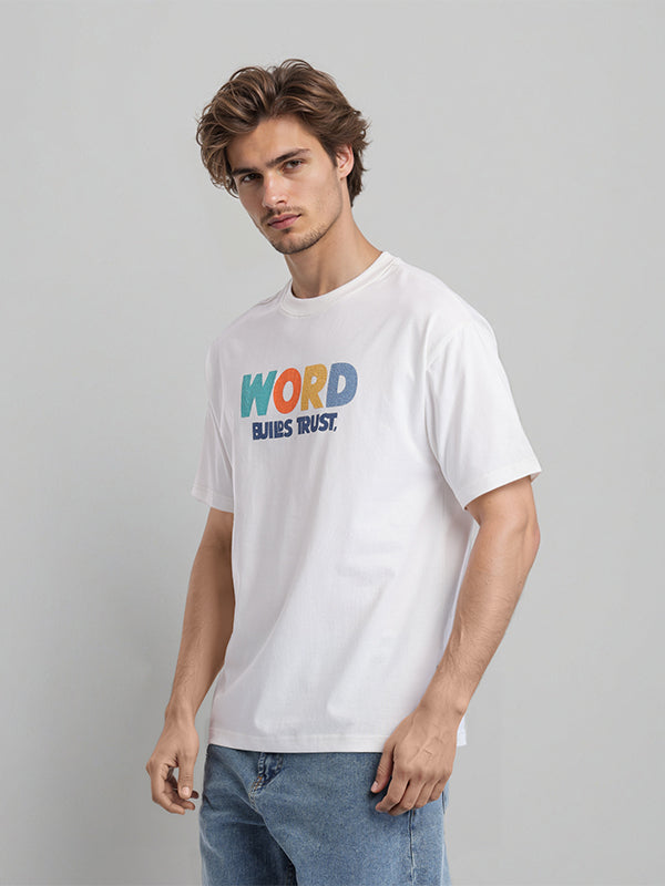 Highlander Men White Printed Round Neck T-Shirt - White - Image 4