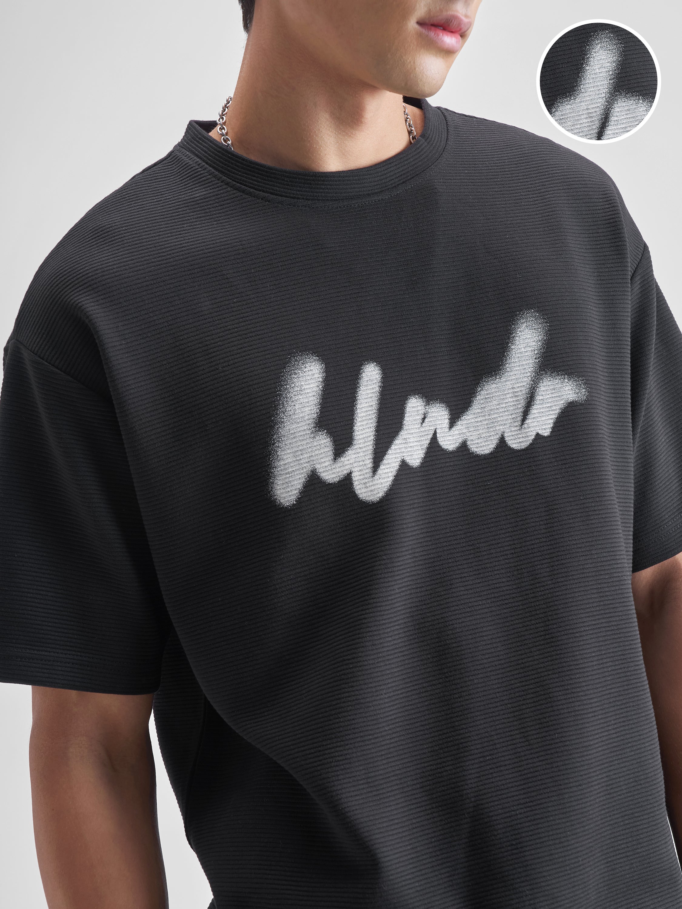 Highlander Men Black Printed Round Neck T-Shirt - Black - Image 5