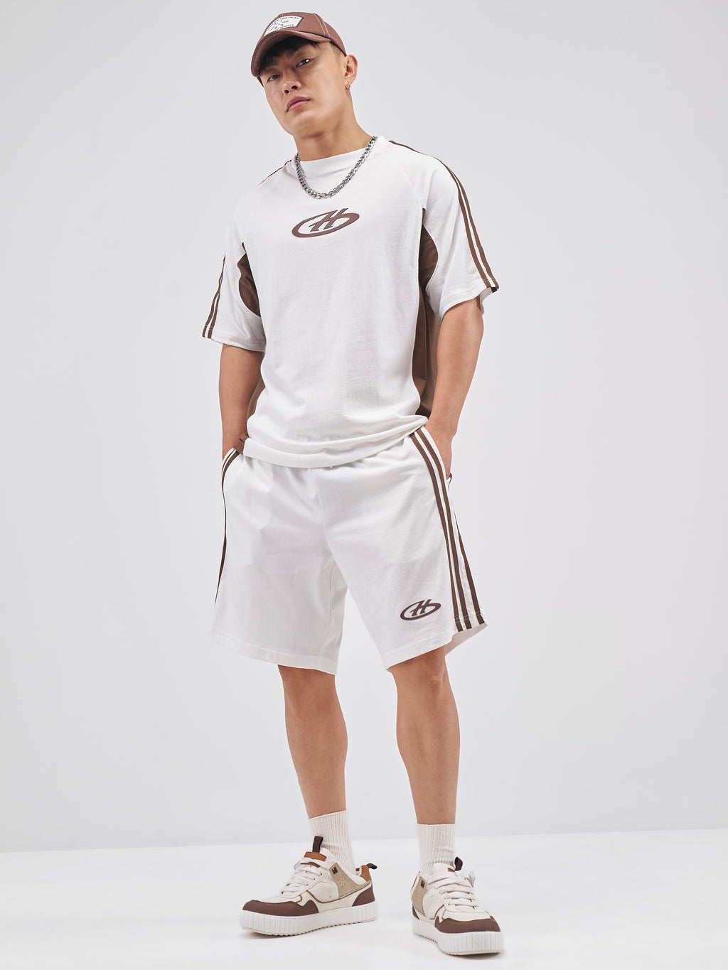 Highlander Men White Colourblocked Round Neck T-Shirt - White - Image 2