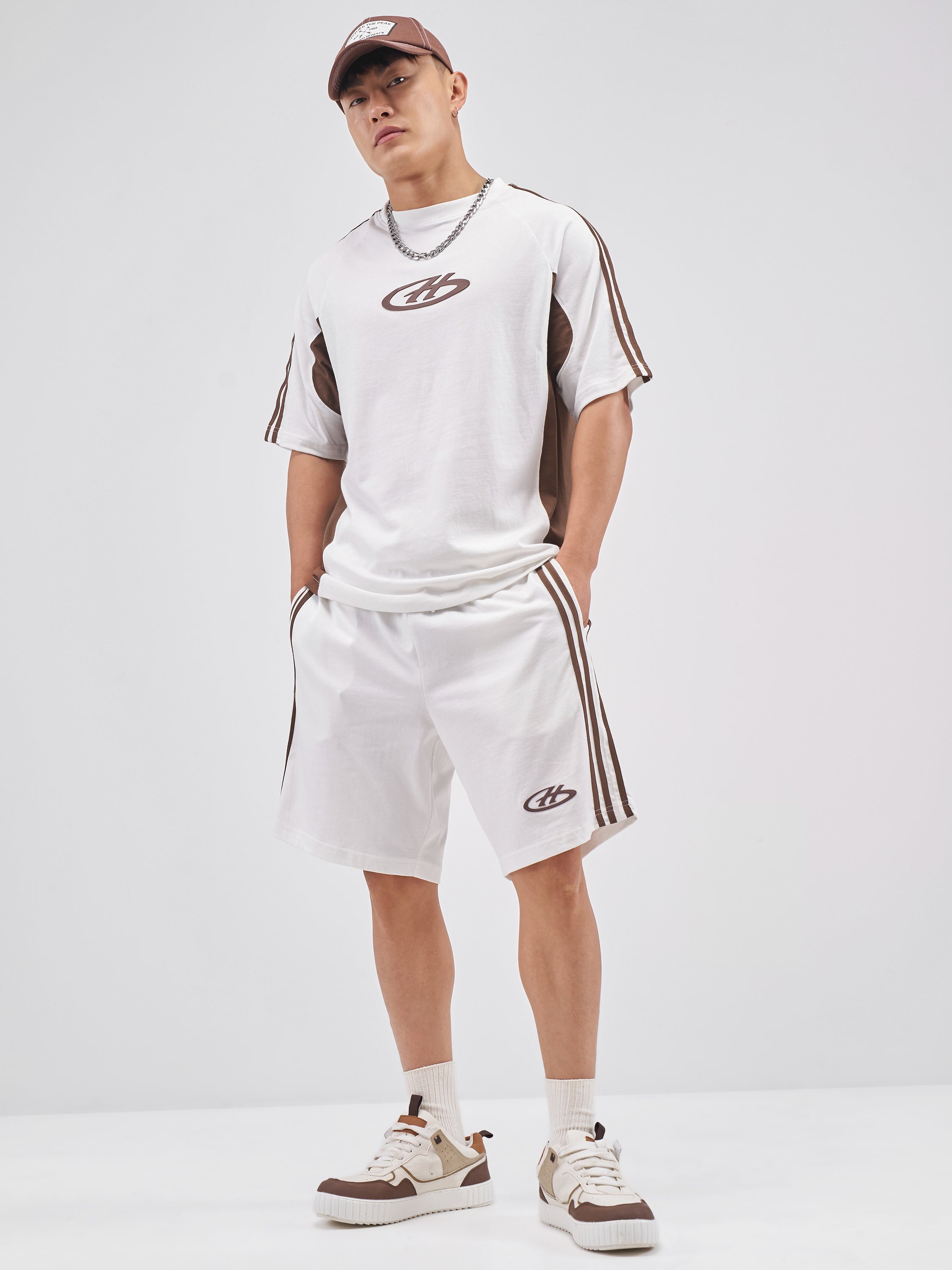 Highlander Men White Colourblocked Round Neck T-Shirt - White - Image 2