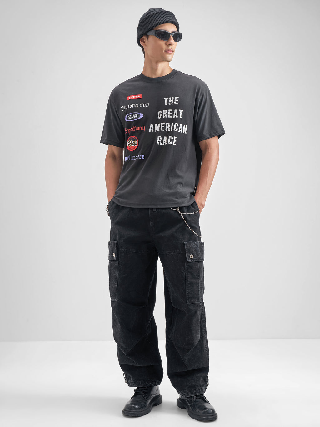 Highlander Men Black Printed Round Neck T-Shirt - Black - Image 2
