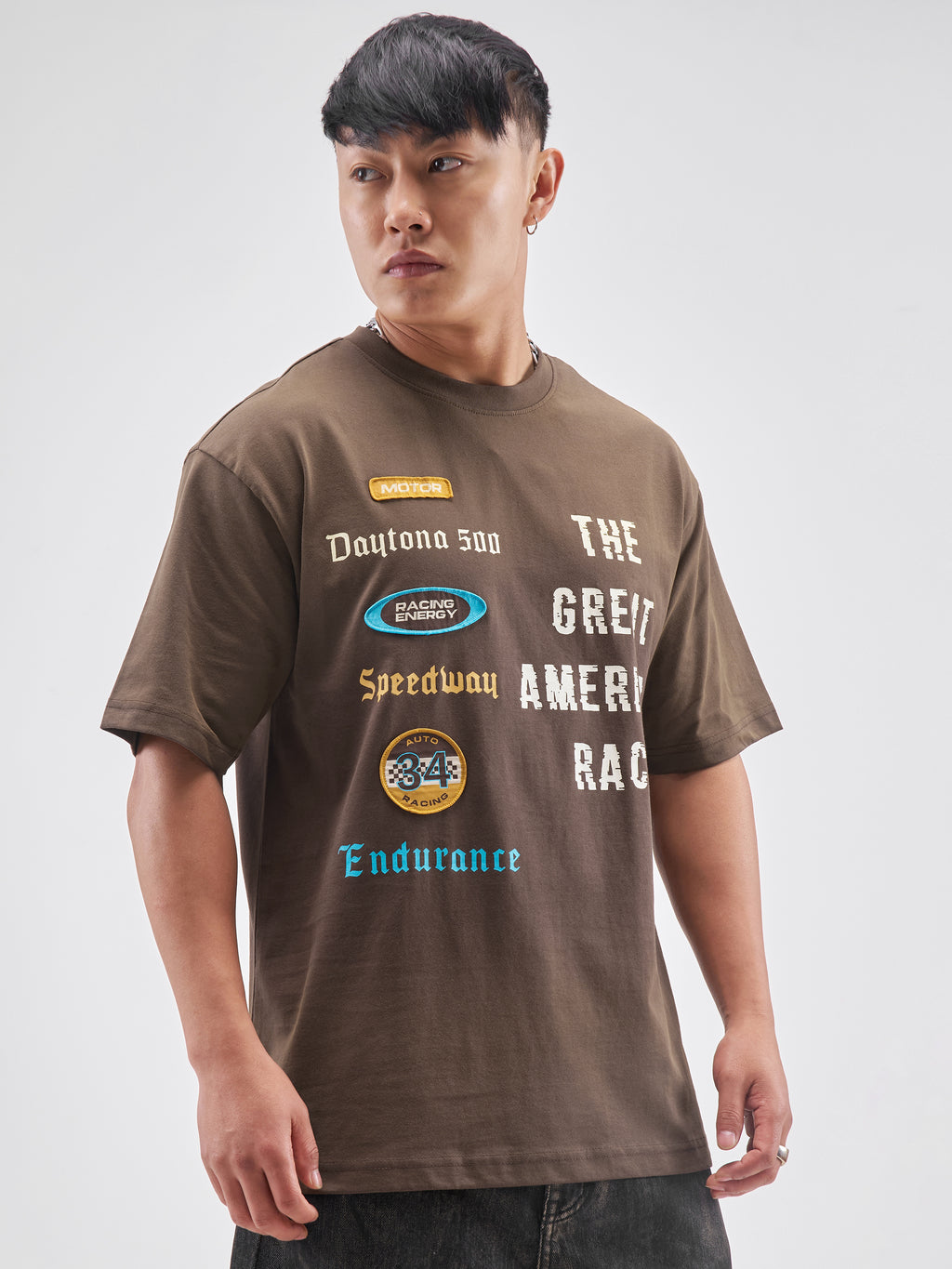 Highlander Men Brown Printed Round Neck T-Shirt - Brown - Image 6