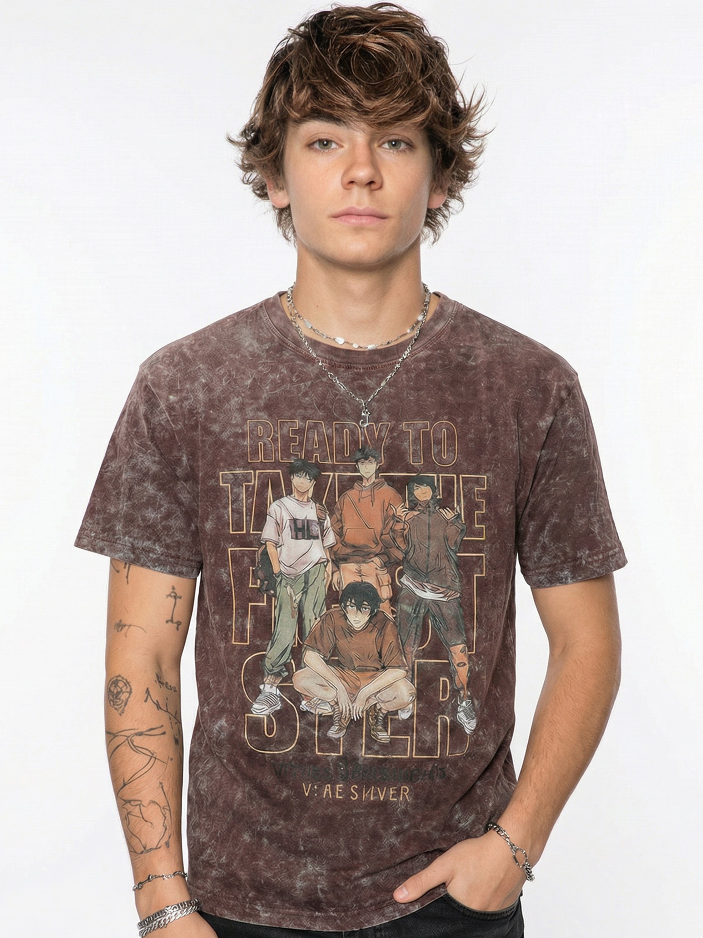 Highlander Men Brown Printed Round Neck T-Shirt - Brown - Image 3