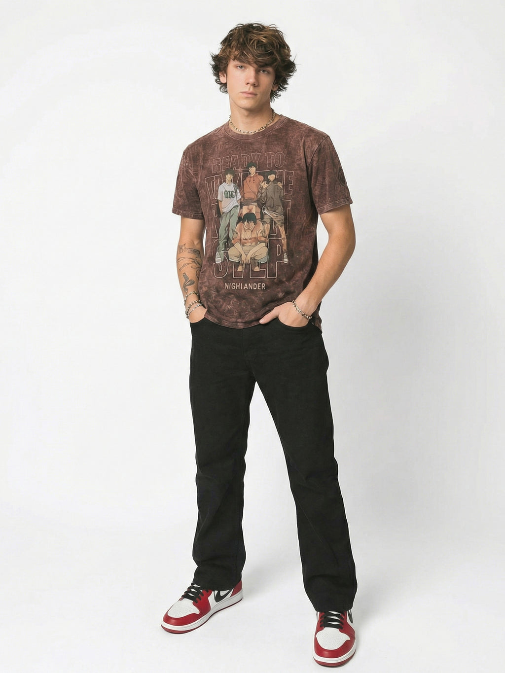 Highlander Men Brown Printed Round Neck T-Shirt - Brown - Image 4