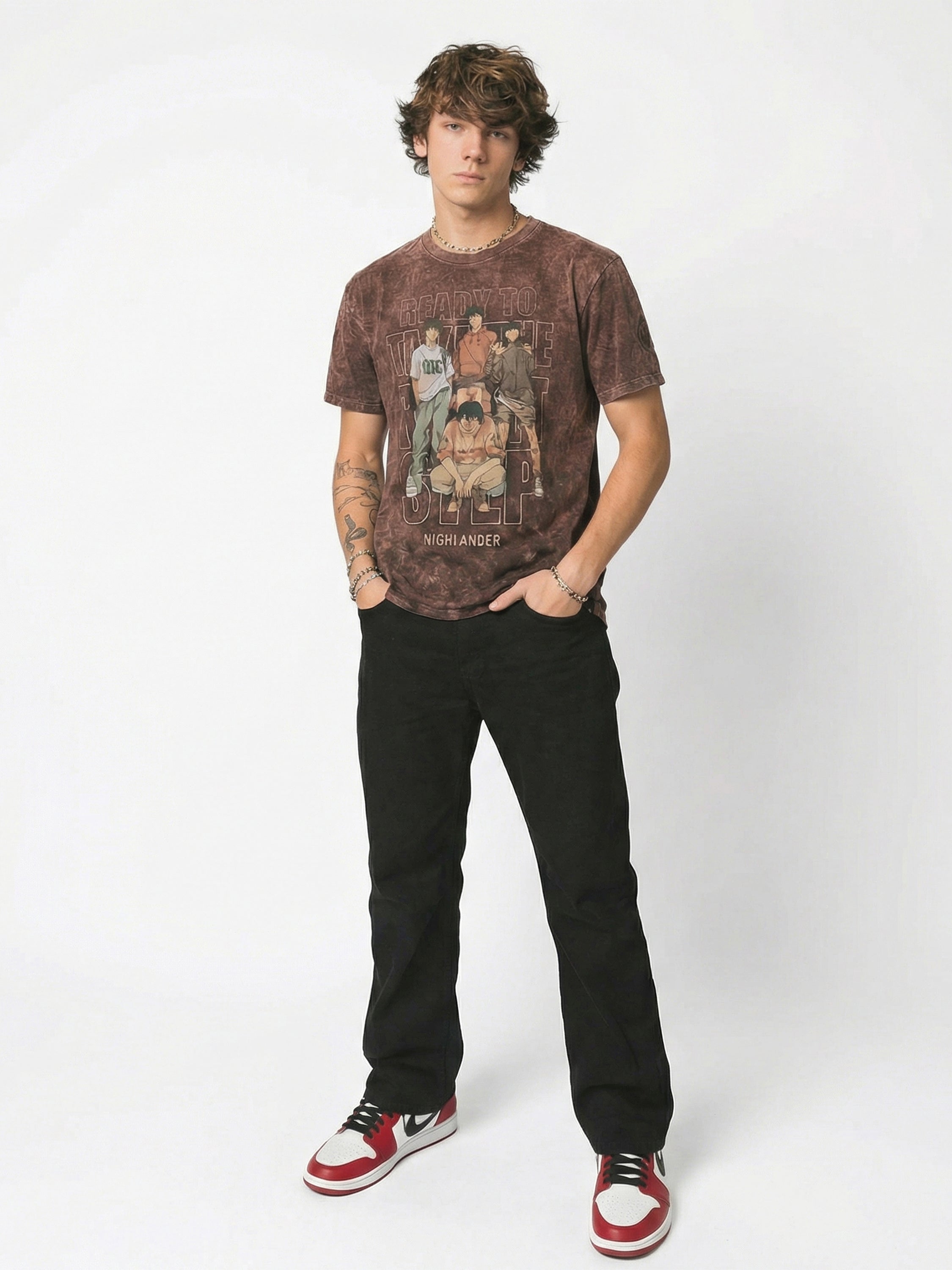 Highlander Men Brown Printed Round Neck T-Shirt - Brown - Image 4