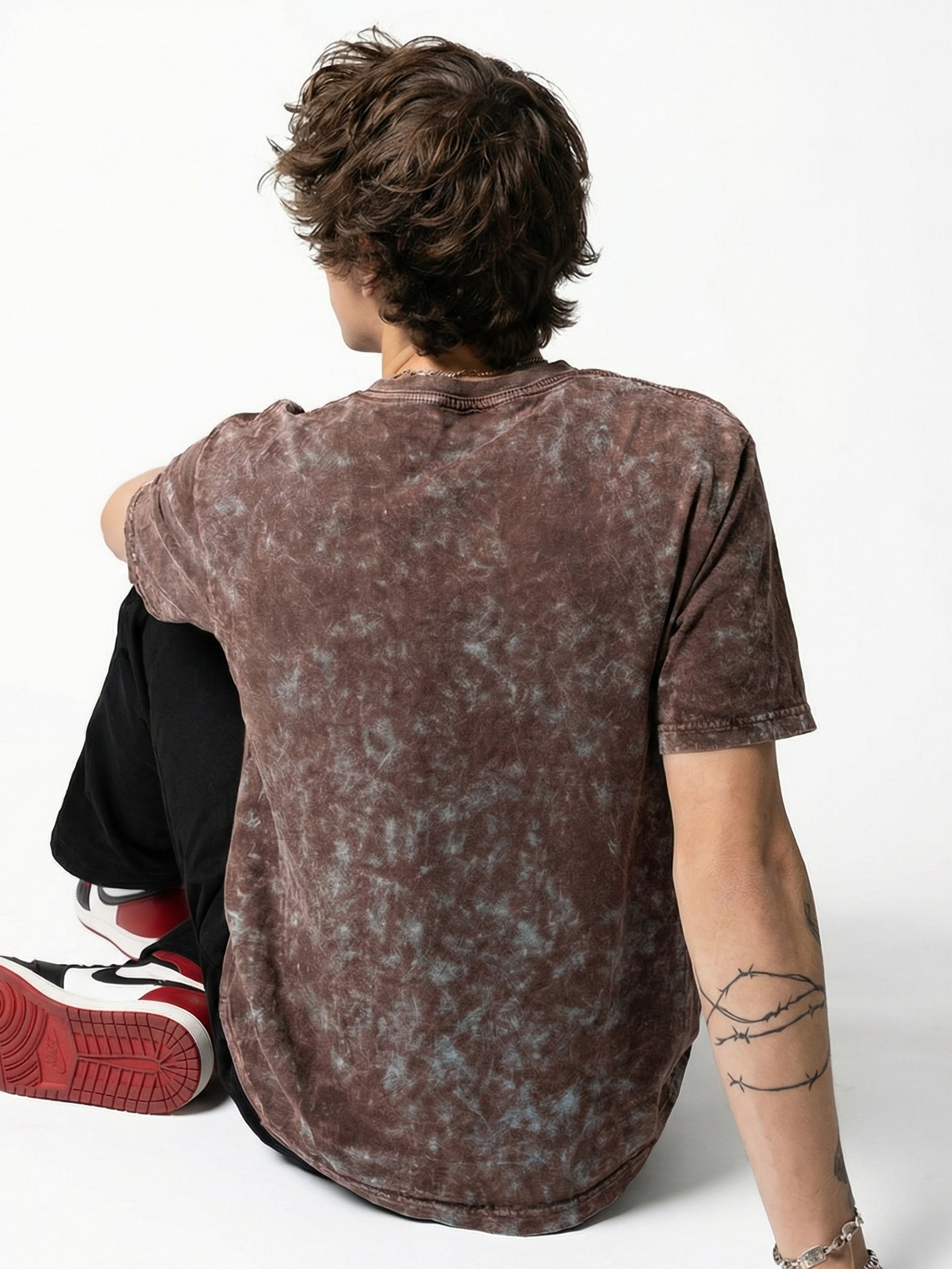 Highlander Men Brown Printed Round Neck T-Shirt - Brown - Image 5
