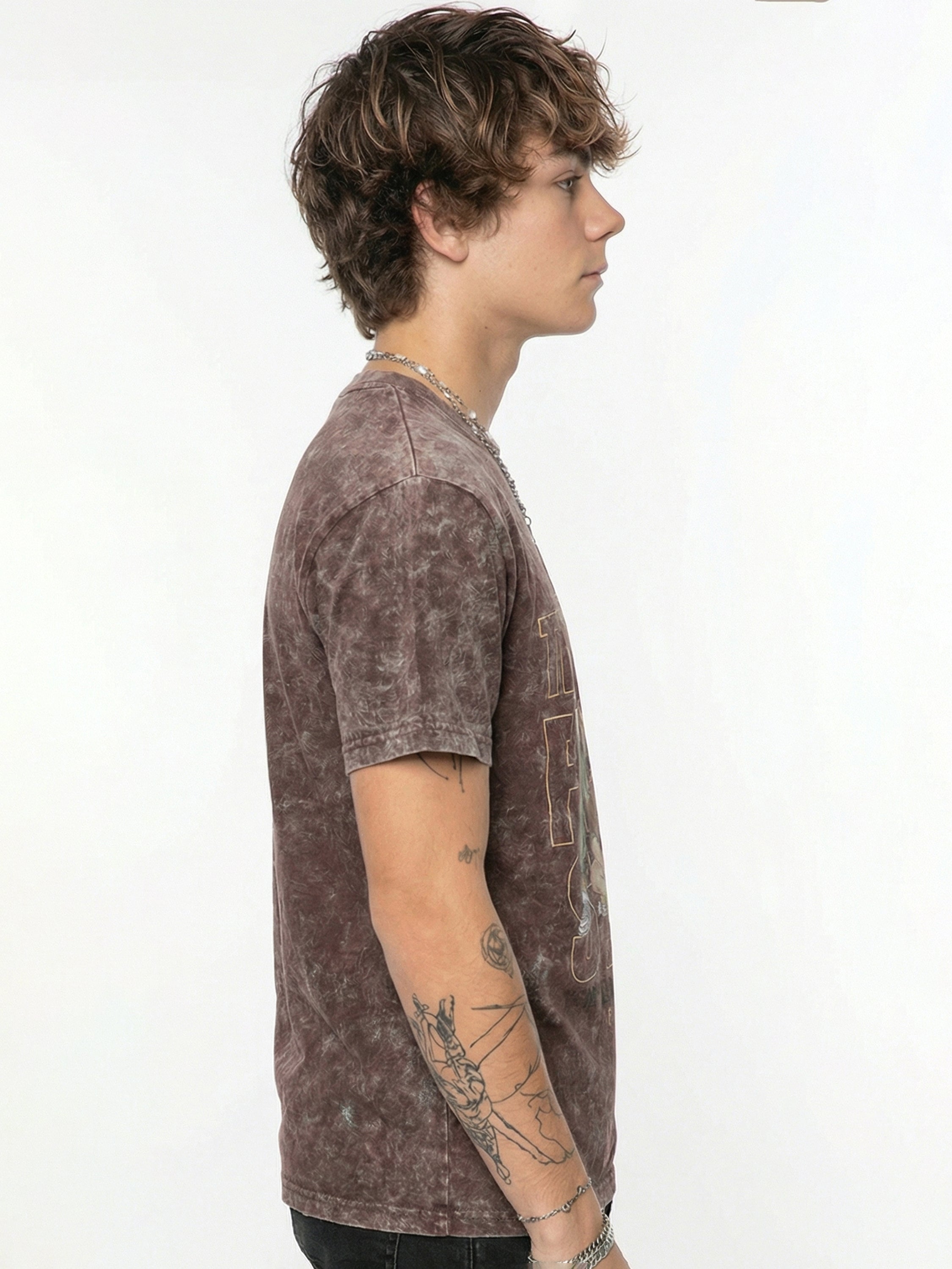 Highlander Men Brown Printed Round Neck T-Shirt - Brown - Image 6