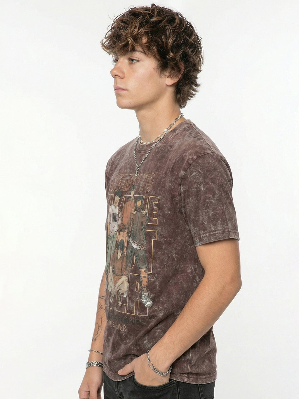Highlander Men Brown Printed Round Neck T-Shirt - Brown - Image 8