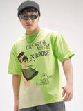 Highlander Men Green Printed Round Neck T-Shirt - Green - Image 1