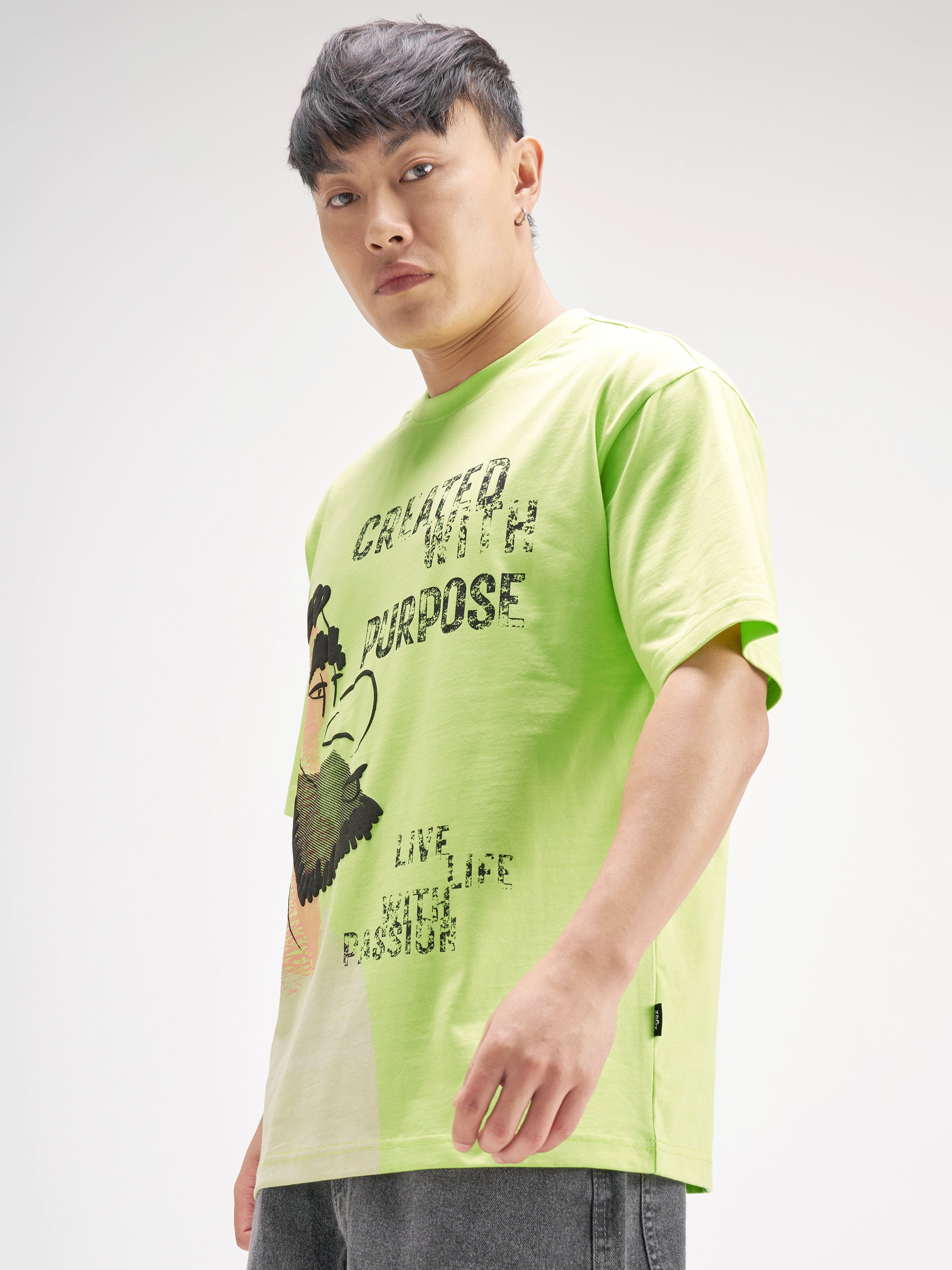 Highlander Men Green Printed Round Neck T-Shirt - Green - Image 4
