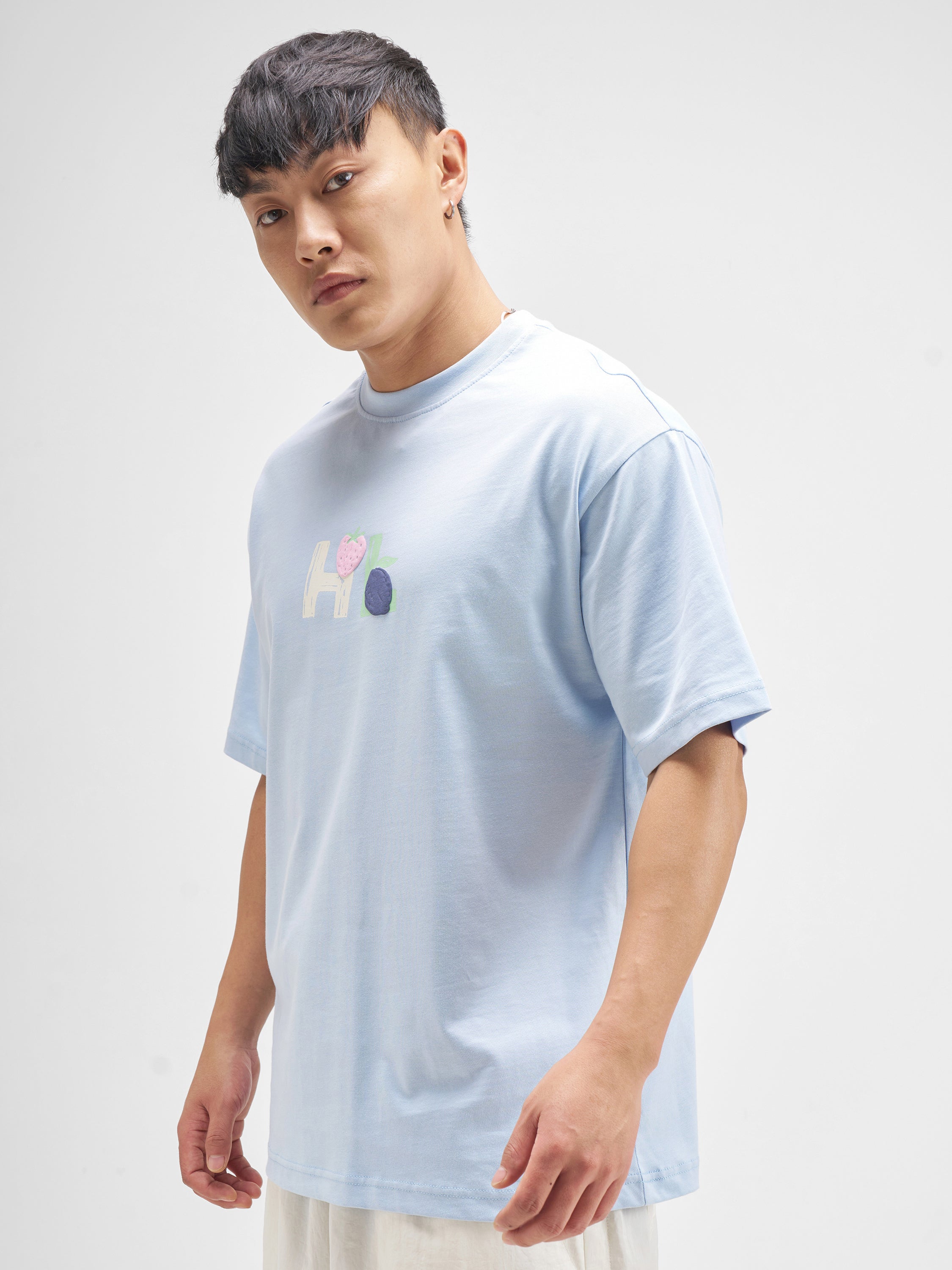 Highlander Men Blue Printed Round Neck T-Shirt - Blue - Image 4