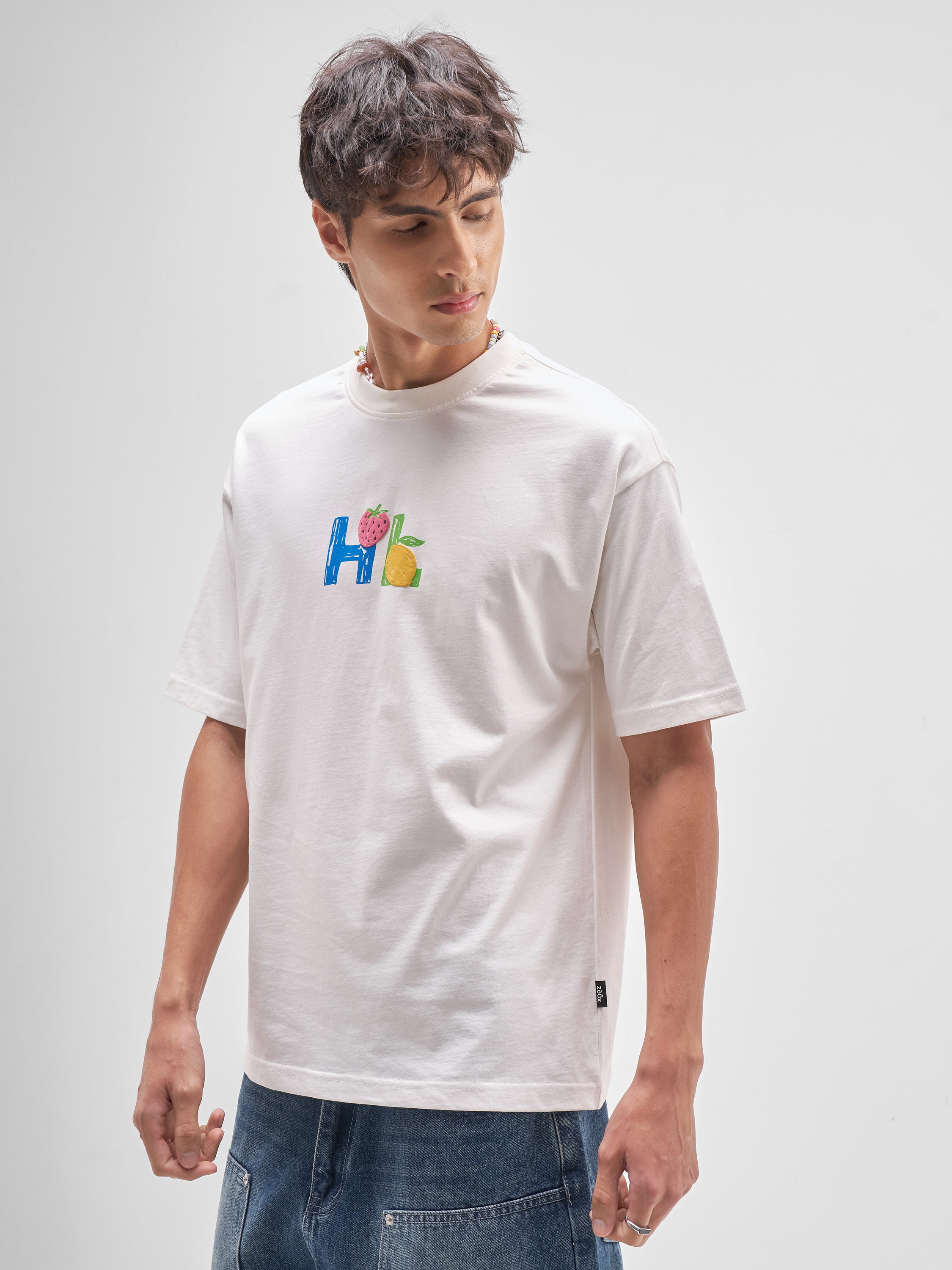 Highlander Men White Printed Round Neck T-Shirt - White - Image 4