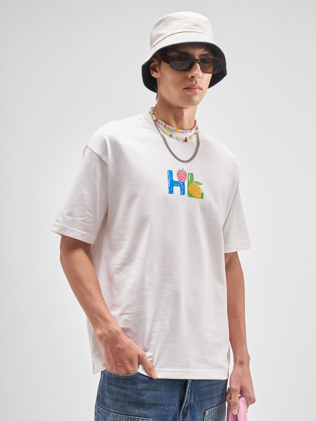 Highlander Men White Printed Round Neck T-Shirt - White - Image 6