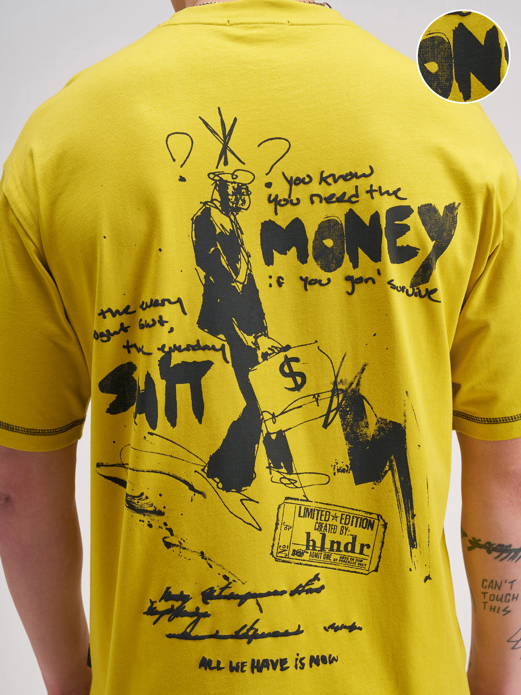 Highlander Men Yellow Printed Round Neck T-Shirt - Yellow - Image 5