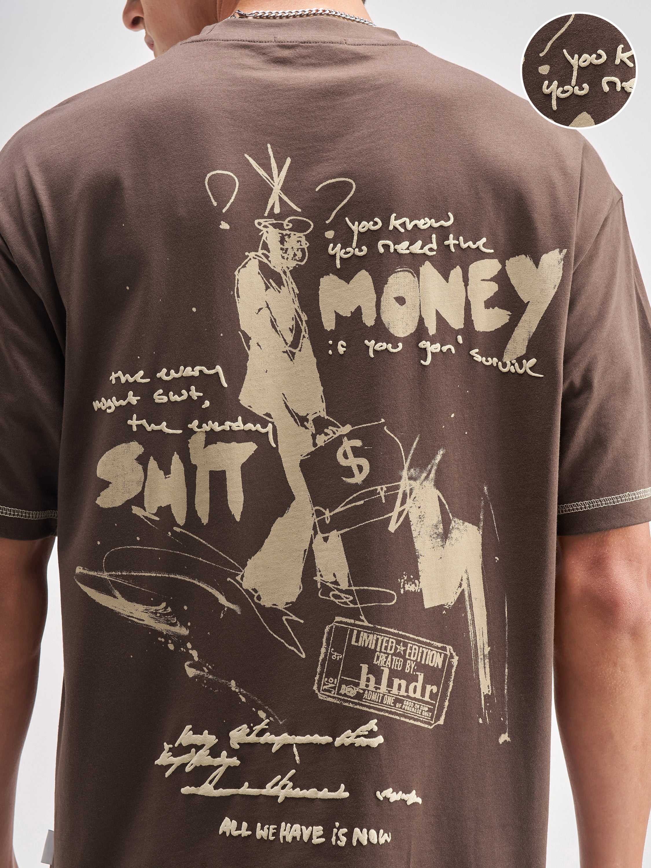 Highlander Men Brown Printed Round Neck T-Shirt - Brown - Image 5