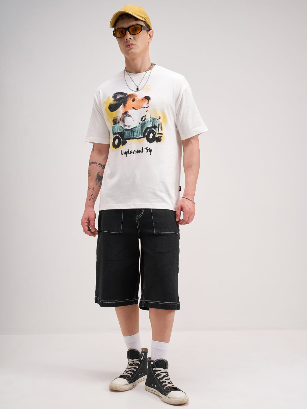 Highlander Men White Printed Round Neck T-Shirt - White - Image 2