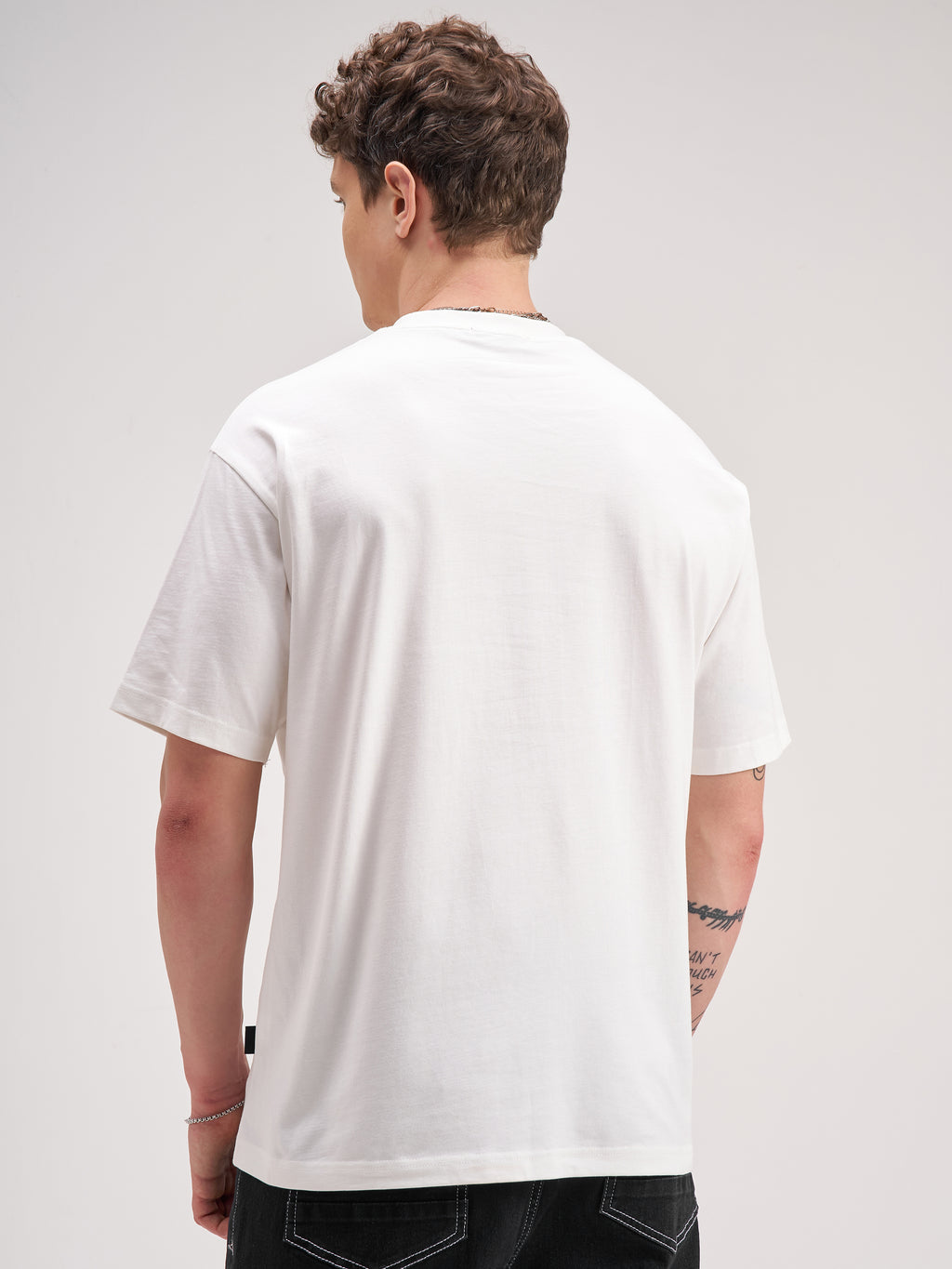 Highlander Men White Printed Round Neck T-Shirt - White - Image 3