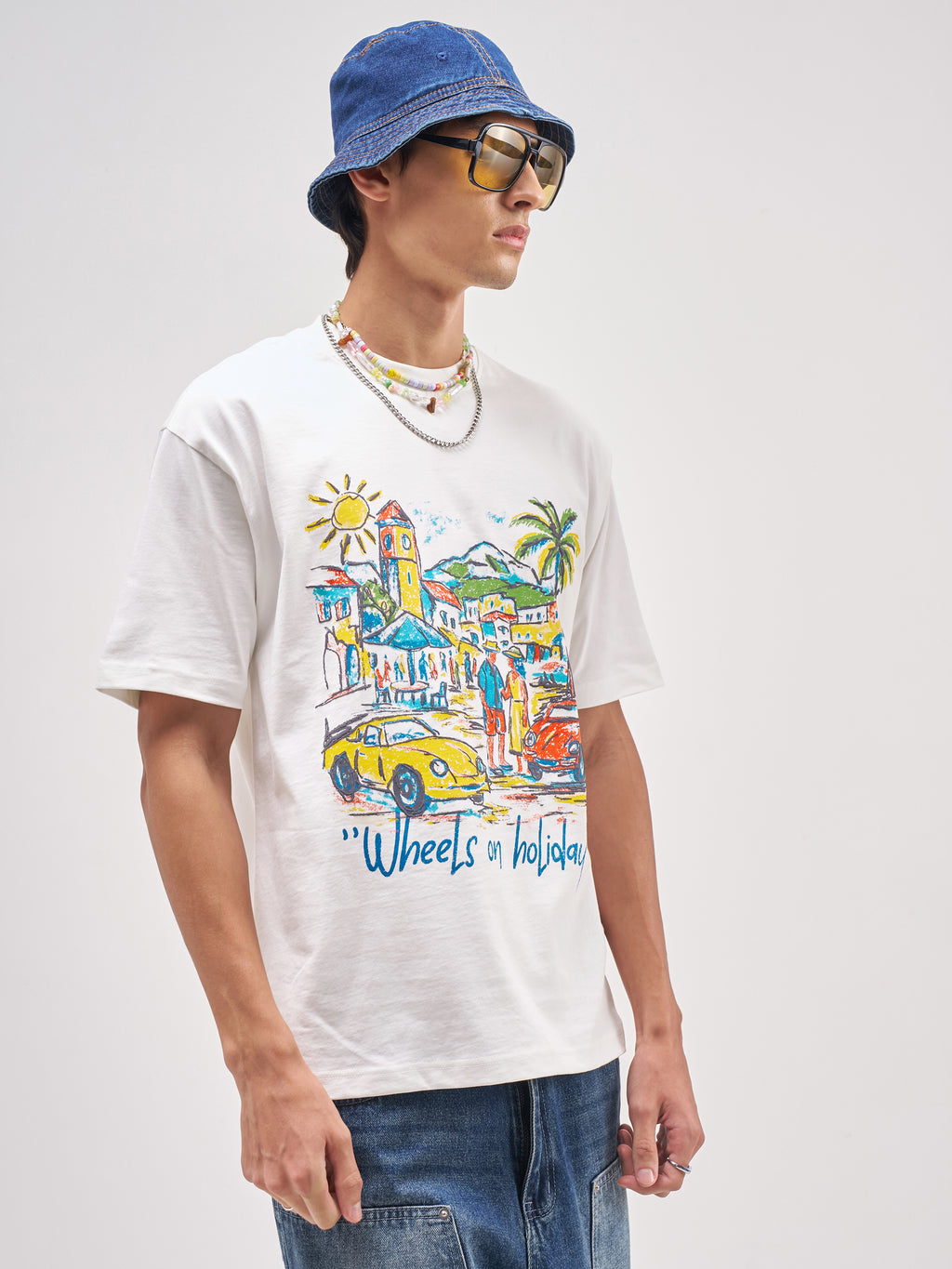 Highlander Men White Printed Round Neck T-Shirt - White - Image 6