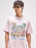 Highlander Men Pink Printed Round Neck T-Shirt - Pink - Image 1