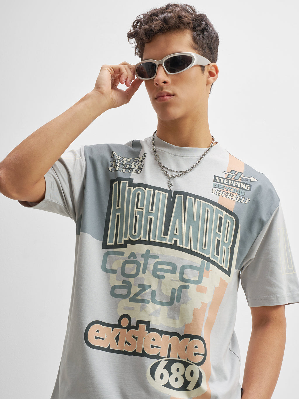 Highlander Men Multi Printed Round Neck T-Shirt - Multi - Image 1