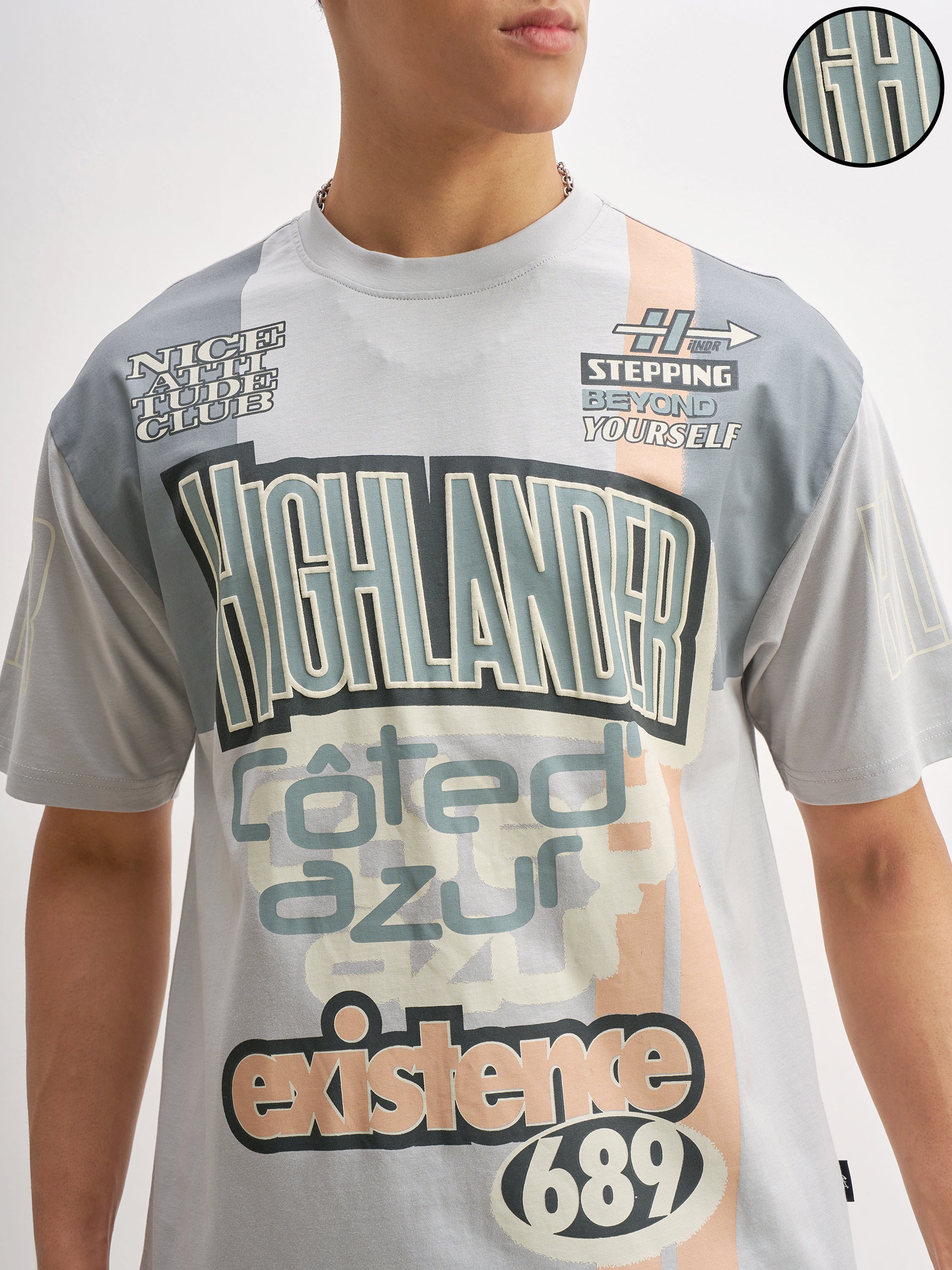Highlander Men Multi Printed Round Neck T-Shirt - Multi - Image 5