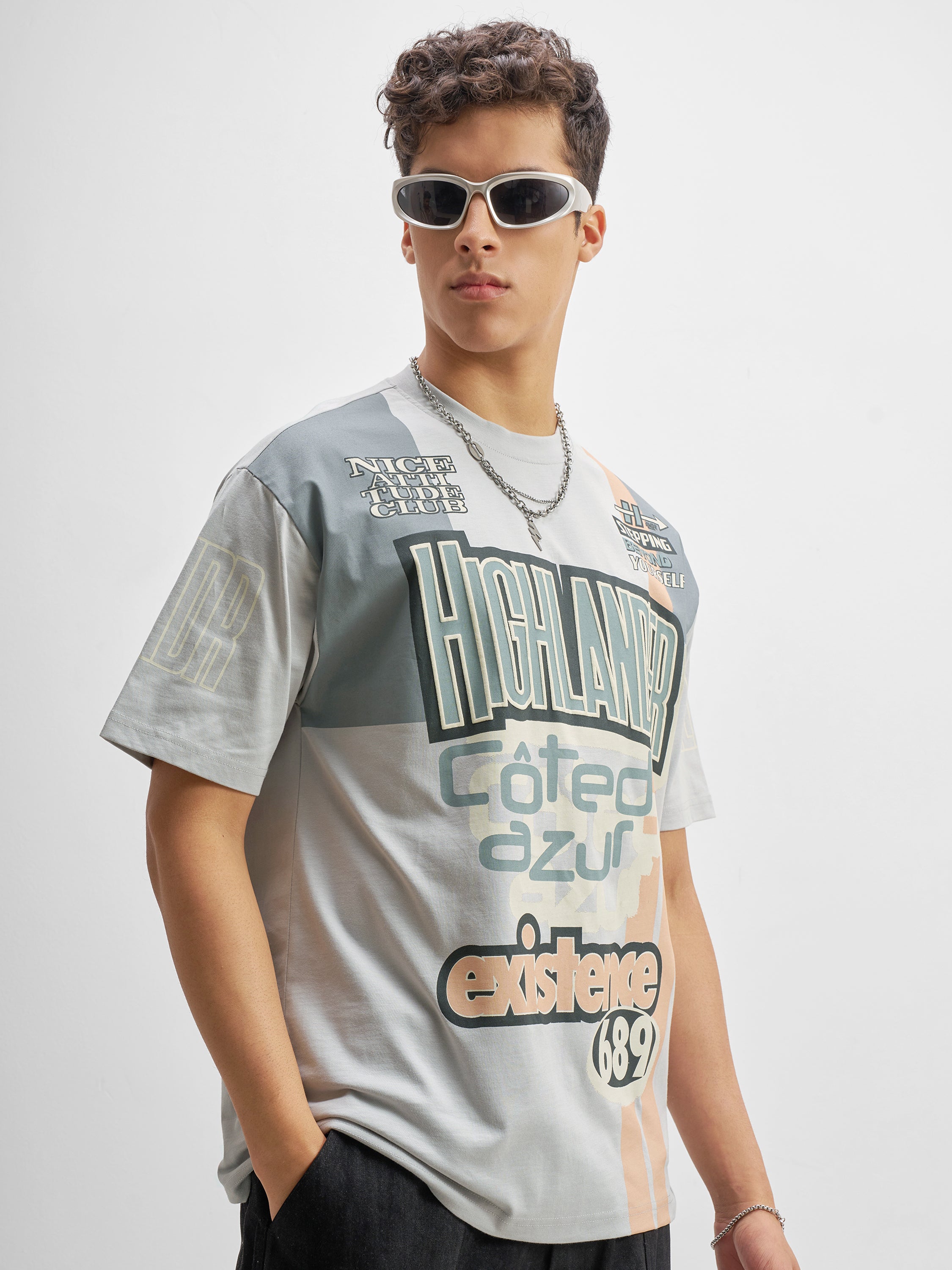 Highlander Men Multi Printed Round Neck T-Shirt - Multi - Image 6