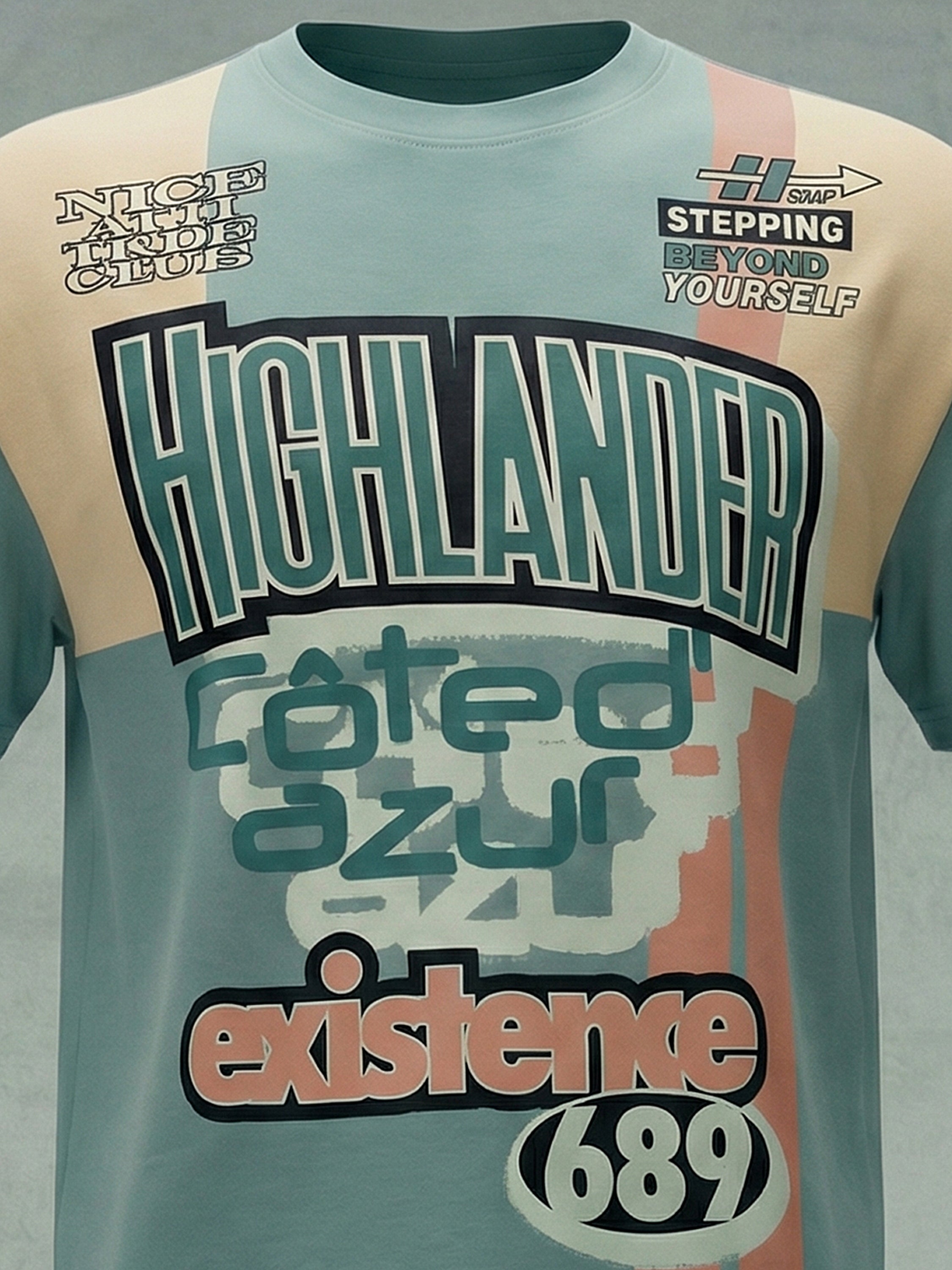 Highlander Men Multi Printed Round Neck T-Shirt - Multi - Image 1