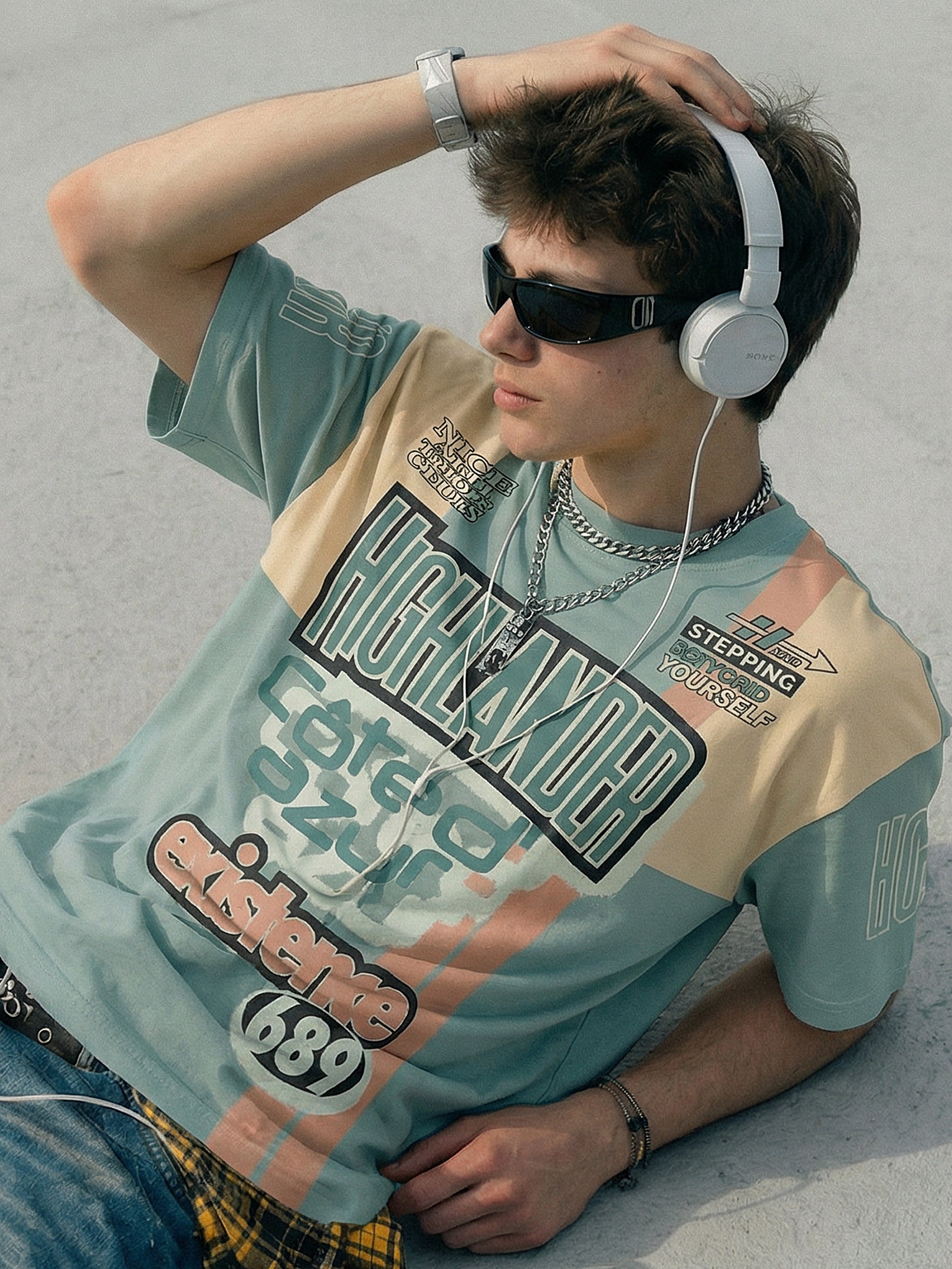 Highlander Men Multi Printed Round Neck T-Shirt - Multi - Image 3