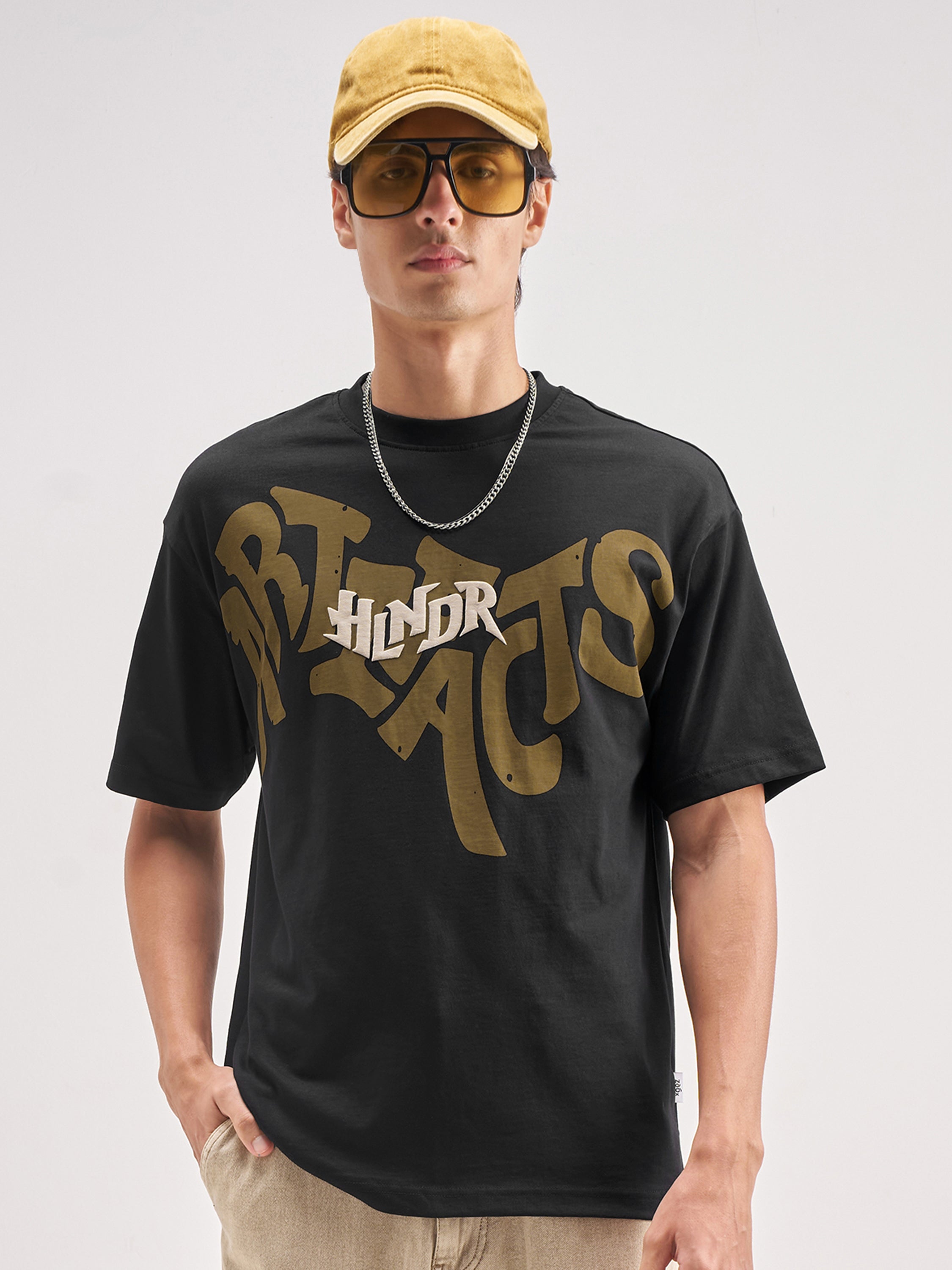 Highlander Men Black Printed Round Neck T-Shirt - Black - Image 3