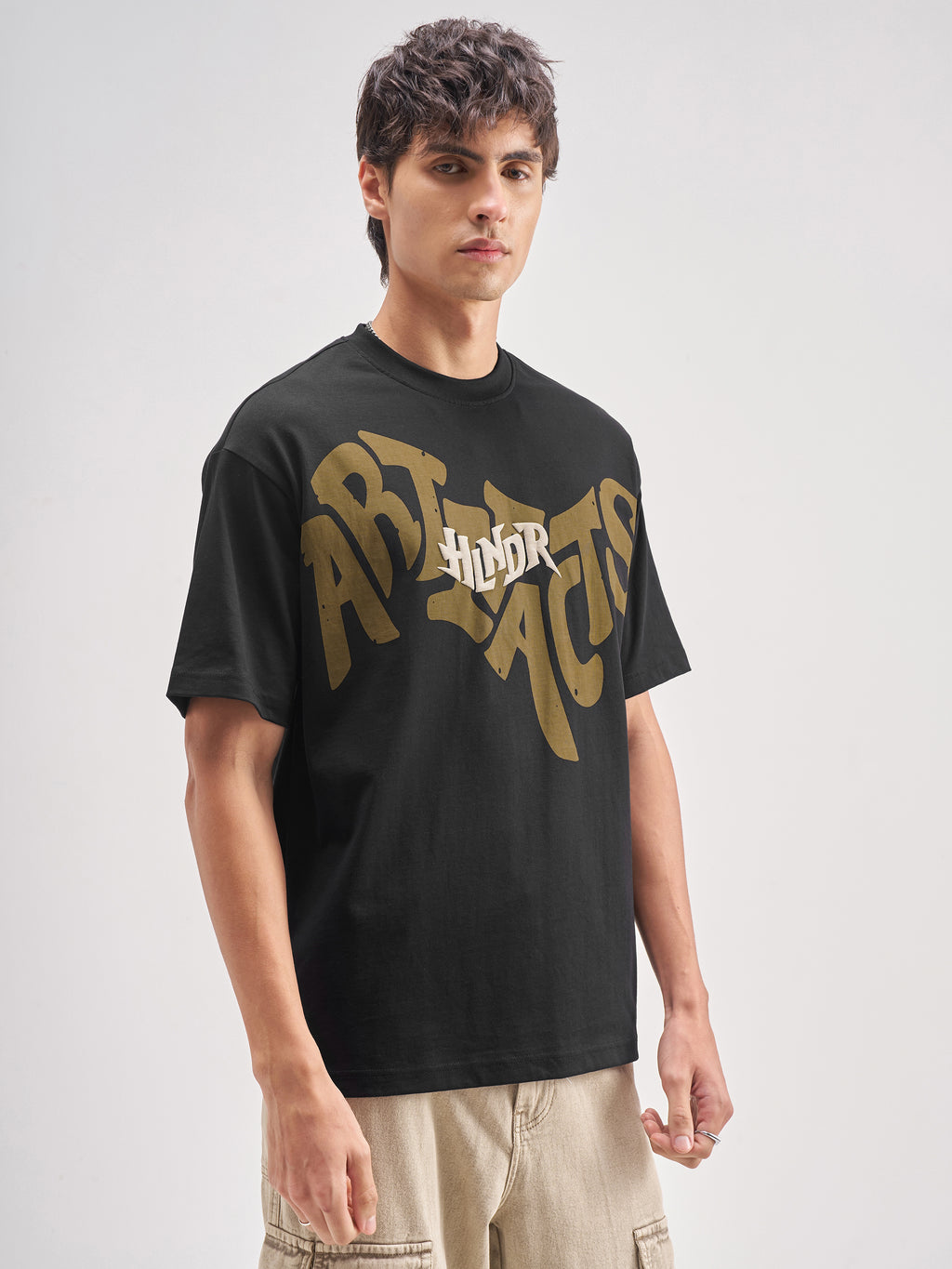 Highlander Men Black Printed Round Neck T-Shirt - Black - Image 6
