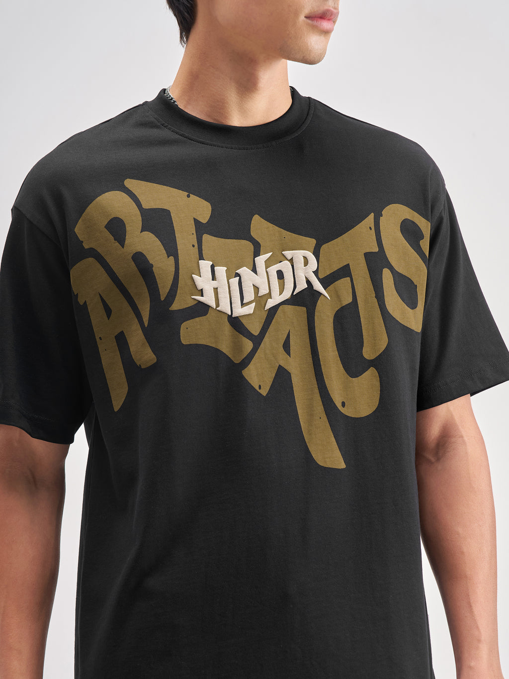 Highlander Men Black Printed Round Neck T-Shirt - Black - Image 7