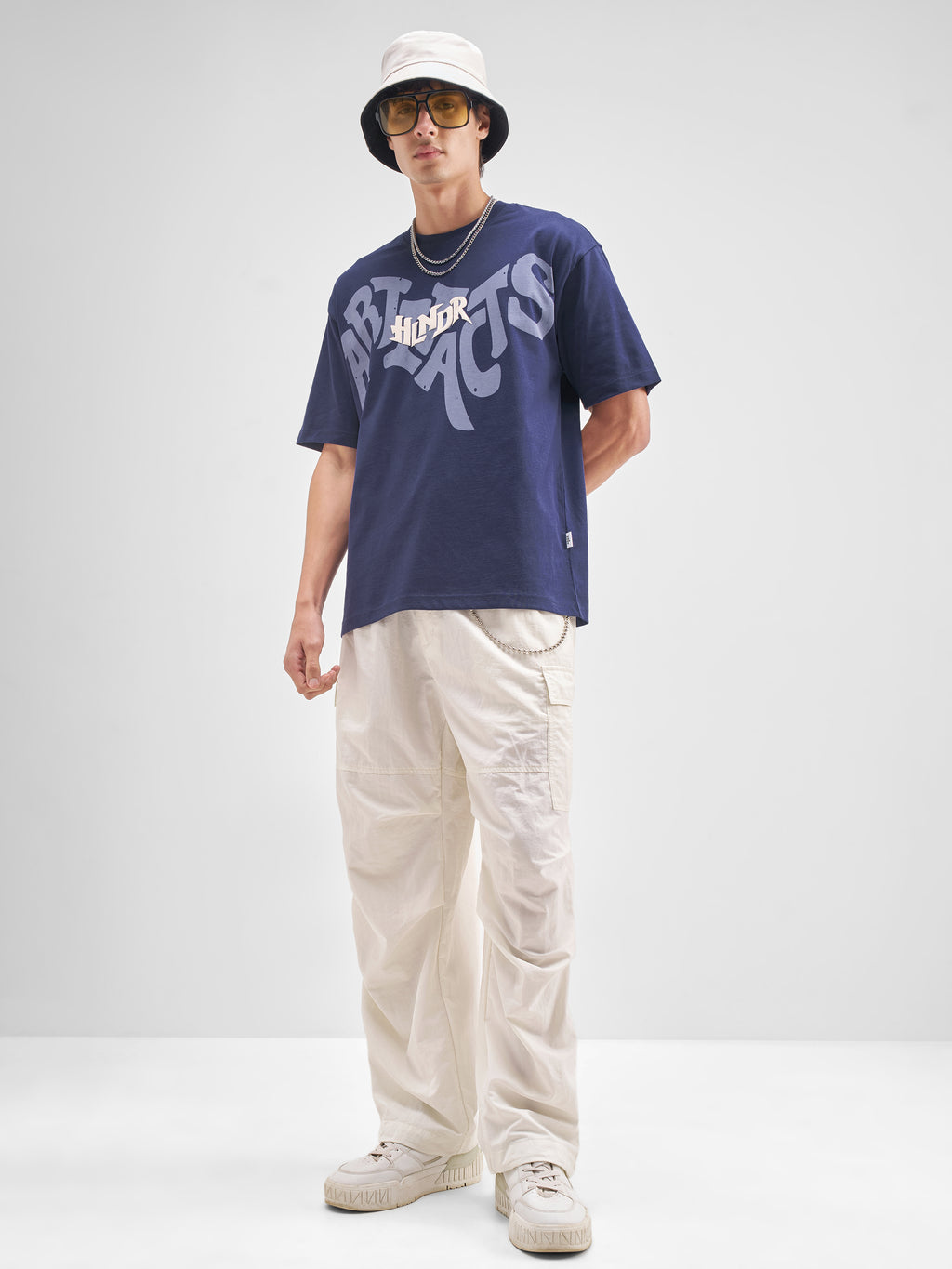 Highlander Men Blue Printed Round Neck T-Shirt - Blue - Image 2